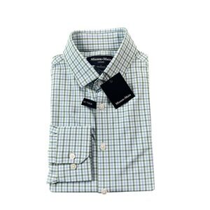 Mizzen + Main Leeward Blue Green Checked Performance Trim Small NWT